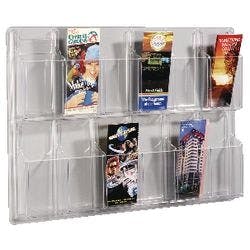 helit DIN A4 Prospektständer Wandmontiert Transparent H6259802 76,6 x 5,1 x 52 cm Produktbild