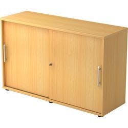 Hammerbacher Schiebetürenschrank Spanplatte 1 Fachboden abschließbar 1.200 x 400 x 748 mm Buche Braun Produktbild