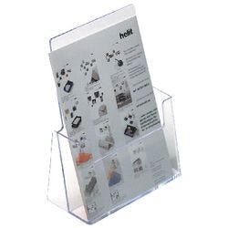 helit the helpdesk Prospektständer DIN A4 23,5 (B) x 8,5 (T) x 25 (H) cm Transparent 2 Stück Produktbild