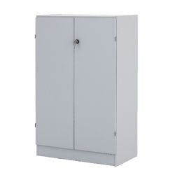 Hammerbacher Future Schrank Melaminharzbeschichtete Spanplatte 2 Fachböden abschließbar 800 x 420 x 1.270 mm Grau Produktbild