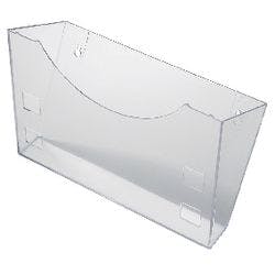 helit DIN A4 Prospektständer Wandmontiert Transparent H6103002 24 x 3,7 x 26,4 cm Produktbild