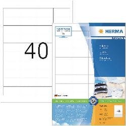 HERMA Universaletiketten 4474 Weiß DIN A4 48,5 x 25,4 mm 100 Blatt à 40 Etiketten Produktbild