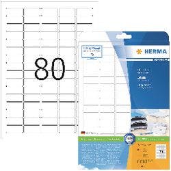 HERMA Multifunktionsetiketten Premium 4336 Weiß DIN A4 35,6 x 16,9 mm 25 Blatt à 80 Etiketten Produktbild