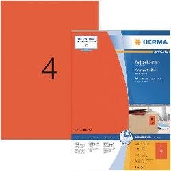 HERMA SPECIAL Universaletiketten 4397 DIN A4 Rot 105 x 148 mm 100 Blatt à 4 Etiketten Produktbild