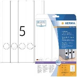 HERMA Ordneretiketten 10175 Weiß DIN A4 38 mm 25 Blatt à 5 Etiketten Produktbild