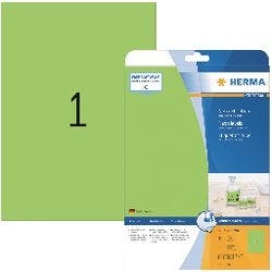HERMA Etiketten 5151 Neongrün Rechteckig 20 Etiketten pro Packung Produktbild