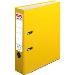 herlitz maX.file protect Ordner DIN A4 80 mm Gelb 2 Ringe 5481304 Pappkarton, PP (Polypropylen) Texturiert Hochformat Produktbild