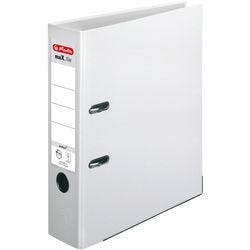 herlitz maX.file protect Ordner DIN A4 80 mm Weiß 2 Ringe 5480710 Pappkarton, PP (Polypropylen) Texturiert Hochformat Produktbild