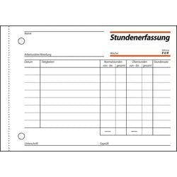 Sigel Stundennachweis DIN A6 50 Blatt Produktbild