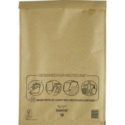 Mail Lite Luftpolster-Luftpolster-Versandtaschen J/6 Gold Ohne Fenster 300 (B) x 440 (H) mm Abziehstreifen 79 g/m² 10 Stück Produktbild