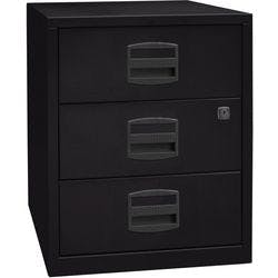 Bisley Home Mobiler Beistellschrank PFA Home 3 Schubladen Schwarz 413 x 400 x 528 mm Produktbild