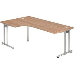 Hammerbacher Schreibtisch Matrix Walnuss 2.000 x 1.200 x 720 mm Produktbild