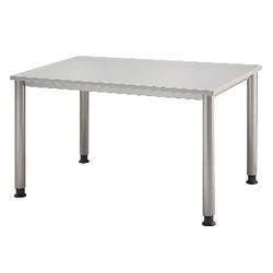 Hammerbacher Matrix Schreibtisch Rechteckig Hellgrau, Silber 4 Füße 1.200 (B) x 800 (T) x 810 (H) mm Aluminium, Holz, Kunststoff, Spanplatte Produktbild