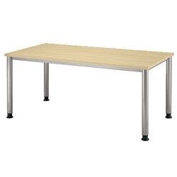 Hammerbacher Matrix Schreibtisch Rechteckig Braun, Silber Ahorn 4 Füße 1.600 (B) x 800 (T) x 810 (H) mm Aluminium, Holz, Kunststoff, Spanplatte Produktbild