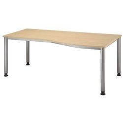 Hammerbacher Matrix Höhenverstellbar Schreibtisch Freiform Braun, Silber Ahorn 4 Füße 1.800 (B) x 1.000 (T) x 810 (H) mm Aluminium, Holz, Kunststoff, Spanplatte Produktbild