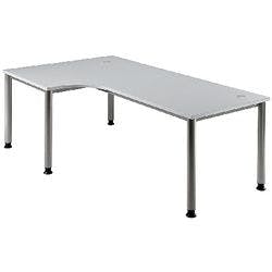 Hammerbacher Matrix Höhenverstellbar Schreibtisch Freiform 4 Füße 2.000 (B) x 1.200 (T) x 760 (H) mm Aluminium, Holz, Kunststoff, Spanplatte Produktbild
