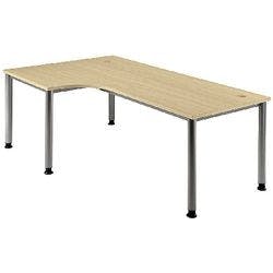 Hammerbacher Höhenverstellbar Schreibtisch Freiform Ahorn 4 Füße 2.000 (B) x 1.200 (T) x 760 (H) mm Melaminharzbeschichtete Spanplatte, Metall Produktbild