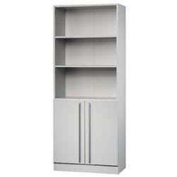 Hammerbacher Sina Melaminharzbeschichtete Spanplatte Schrank 4 Fachböden 800 x 420 x 2.004 mm Grau Produktbild