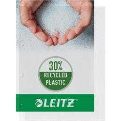 Leitz Prospekthüllen DIN A4 Genarbt Transparent 130 Mikron PP (Polypropylen) Oben und links 11 Löcher 4784 100 Stück Produktbild