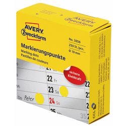 AVERY Zweckform Markierungspunkte 3856 Selbsthaftend Gelb 250 Stück Produktbild