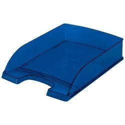 Leitz Plus Briefablage PS (Polystyrol) Stapelbar DIN A4 Blau Produktbild