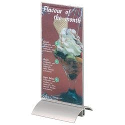 DURABLE Presenters Tischaufsteller DL T-Form 10,7 (B) x 8,5 (T) x 23,7 (H) cm Transparent Produktbild