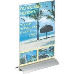 DURABLE Presenters Tischaufsteller DIN A4 1 22 (B) x 3 (T) x 34 (H) cm Transparent Produktbild
