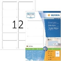 HERMA Adressetiketten 4666 Weiß DIN A4 88,9 x 46,6 mm 100 Blatt à 12 Etiketten Produktbild