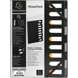 Exacompta Ordnungsmappe 55334E DIN A4 Schwarz Polypropylen 9-teilig 24 x 32 cm Produktbild