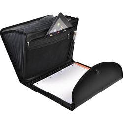 Exacompta Fächermappe Exactive DIN A4 Schwarz Polypropylen 6 Fächer 25,5 x 4 x 33,5 cm Produktbild