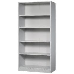 Hammerbacher Melaminharzbeschichtete Spanplatte Regal 4 Fachböden 1.000 x 400 x 2.004 mm Grau Produktbild