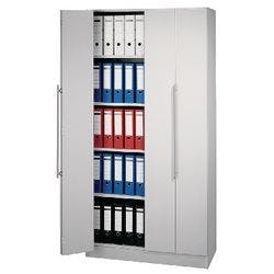 Hammerbacher Schrank SolidPlus Grau 1.000 x 420 x 2.004 mm Produktbild