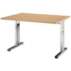Hammerbacher Schreibtisch Höhenverstellbar mit Rasterung Buche 1.200 x 800 x 680 x 680 - 760 mm mit Aufbauservice Produktbild