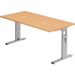 Hammerbacher Höhenverstellbarer Schreibtisch Matrix Buche-Nb. 1.600 x 800 x 850 x 68 - 76 mm Produktbild