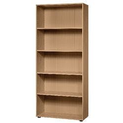 Hammerbacher Melaminharzbeschichtete Spanplatte Regal mit 4 Fachböden 4 Fachböden 800 x 330 x 1.880 mm Braun Buche Produktbild