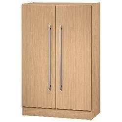 Hammerbacher Matrix Schrank Kunststoff, Melaminharzbeschichtete Spanplatte 2 Fachböden 800 x 420 x 1.270 mm Buche Braun Produktbild