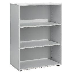 Geramoebel Speed Office Melaminharzbeschichtete Spanplatte Regal 2 Fachböden 800 x 420 x 1.104 mm Hellgrau Produktbild