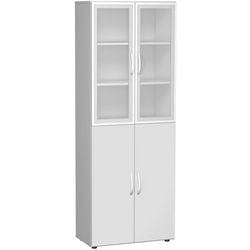 Geramoebel Speed Office Aktenschrank ABS (Acrylnitril-Butadien-Styrol), Spanplatte 5 Fachböden 800 x 420 x 2.160 mm Hellgrau Produktbild
