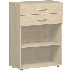 Geramoebel Speed Office Melaminharzbeschichtete Spanplatte Regal 3 Fachböden 800 x 420 x 1.104 mm Braun Ahorn Produktbild
