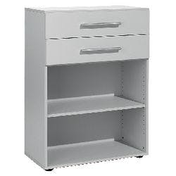 Geramoebel Speed Office Melaminharzbeschichtete Spanplatte Regal 3 Fachböden 800 x 420 x 1.104 mm Hellgrau Produktbild