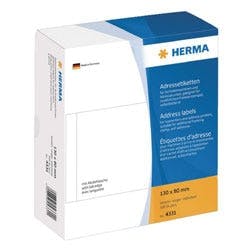 HERMA Adressetiketten 4331 Weiß 130 x 80 mm 500 Stück Produktbild
