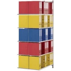 Manuflex Regalsystem 10 Fachböden Stahl 930 x 615 x 1.900 mm Silber Produktbild