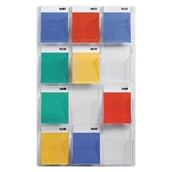 helit The Clearly DIN A4 Prospektständer Wandmontiert Transparent H6259702 76,6 x 5,1 x 126 cm Produktbild