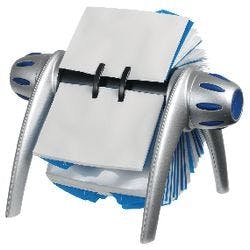 DURABLE Visitenkarten-Rollarchiv Visifix® Flip Spezial 400 Karten Silber 21,5 x 18,5 x 12 cm Produktbild