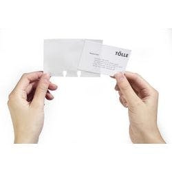 DURABLE Visitenkartenhüllen Spezial 80 Karten Weiß 10,4 x 12 x 7,2 cm 40 Stück Produktbild