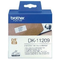 Brother QL Etiketten Authentisch DK-11209 DK-11209 Selbsthaftend Schwarz auf Weiß 62 x 29 mm 800 Etiketten Produktbild