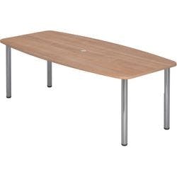 Hammerbacher Konferenztisch KT22C Walnuss, Silber 2.200 x 1.050 x 740 mm Produktbild