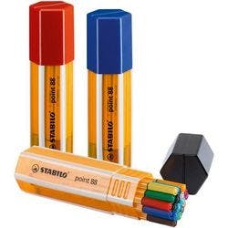 STABILO point 88 Fineliner 0.4 mm Nadelspitze Farbig sortiert 20 Stück Produktbild
