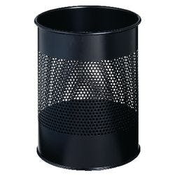 DURABLE Papierkorb Schwarz Metall perforiert (16,5 cm breit) 28 x 34 x 31,5 cm Produktbild