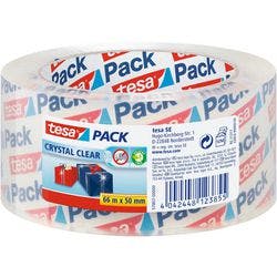 tesa Verpackungsklebeband tesapack Crystal Clear Transparent 50 mm (B) x 66 m (L) PP (Polypropylen) Produktbild
